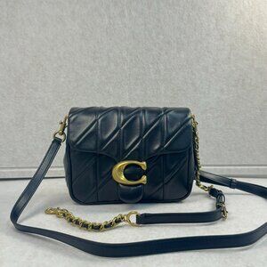 COACH black quilted crossbody bag shoulder bag